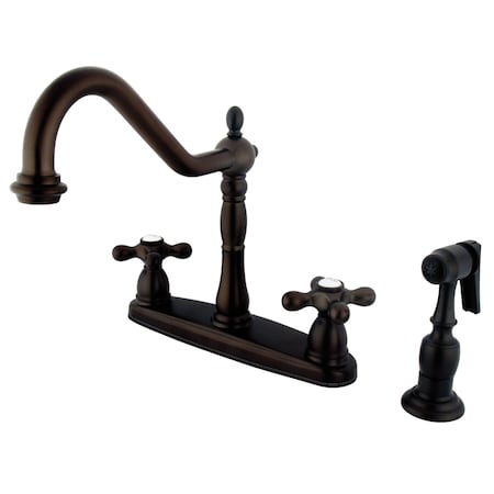 Kingston Brass Heritage Centerset Kitchen Faucet, Oil Rubbed Bronze KB1755AXBS